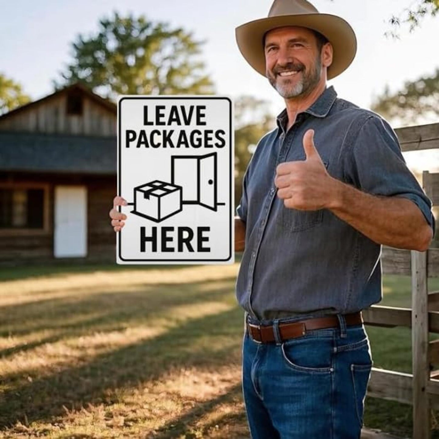 Leave Packages Here Sign 9x12 Inch - Aluminum Metal Delivery Signs for Packages Waterproof Rustproof UV Printed Custom Outdoor Delivery Instructions Sign with FREE Mounting Accessories