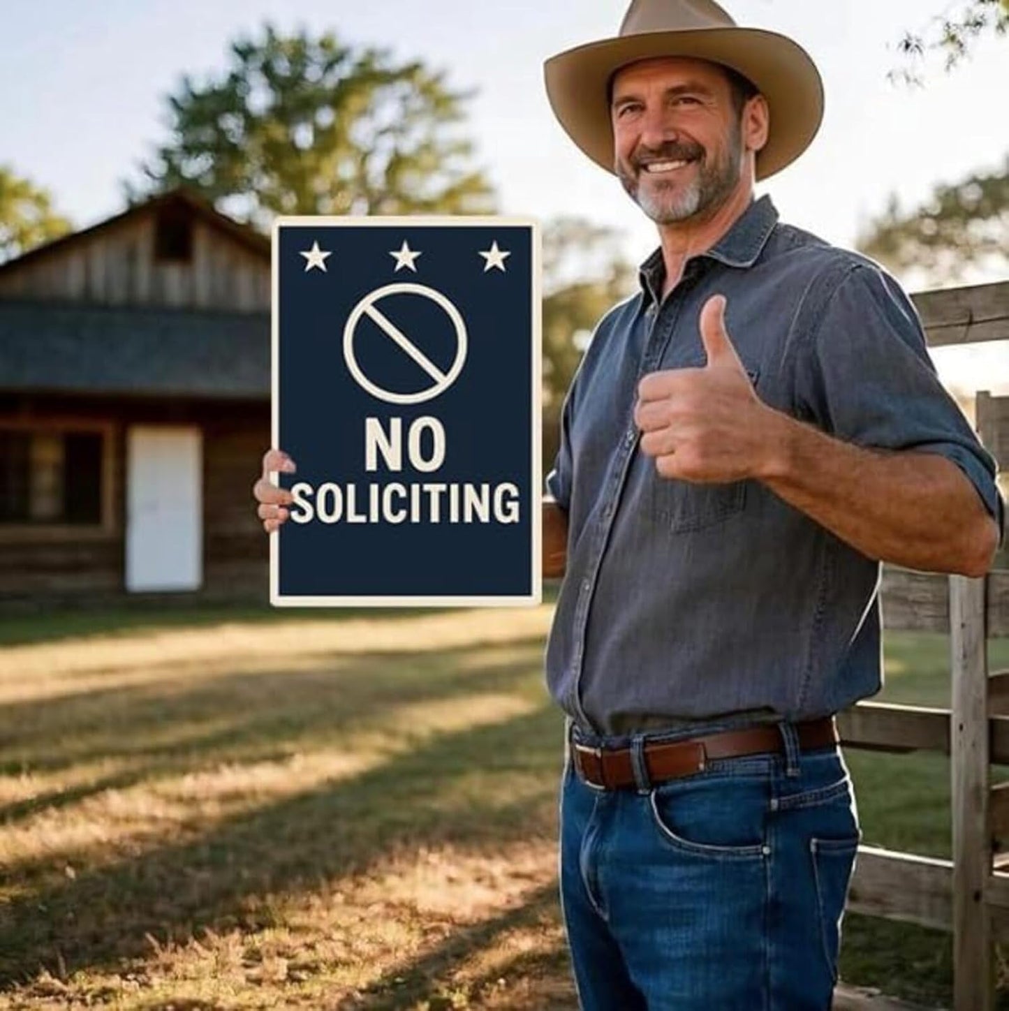 No Soliciting Sign for House Funny, 12 x 9 Inches Rust-Proof Aluminum No Soliciting Sign for Front Door, Humorous Do Not Ring Doorbell Signs, No Solicitation Signs for Home with Screws & Rope (Black)