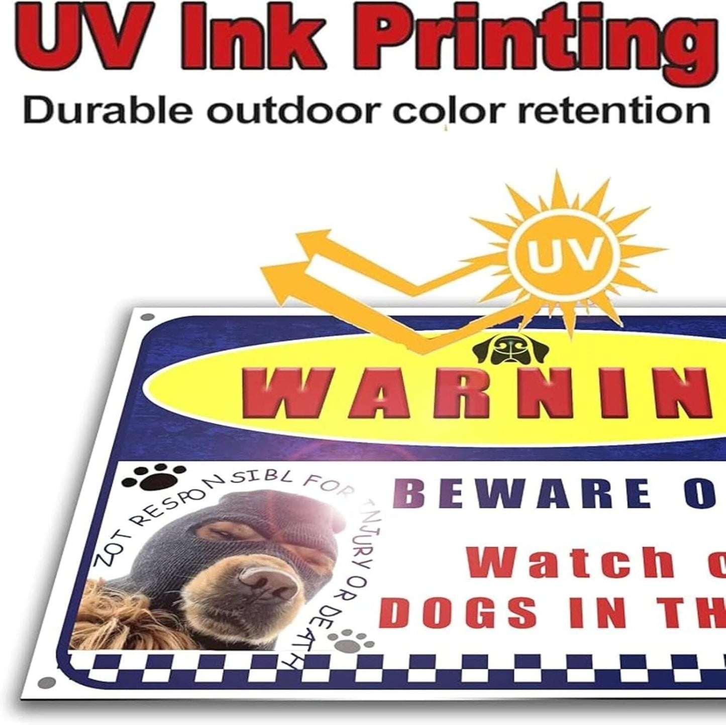 Beware of Dog Sign 9x12 Inch Aluminum Metal Outdoor Sign Waterproof Rustproof UV Printed with Free Mounting Kits Ideal for Fence/Gate/Yard Fits German Shepherd/Cane Corso/Pitbull Owners