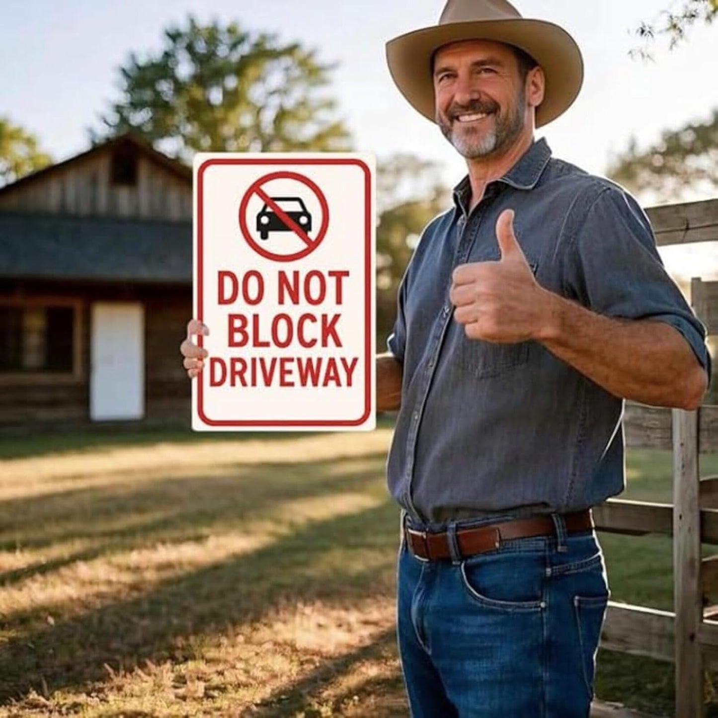 No Parking Signs Metal 9x12 Inch Aluminum Do Not Block Driveway Sign Weather Resistant No Parking Yard Sign for Outdoor Private Property/Street/Fire Lane with Free Mounting Screws & Jute Rope