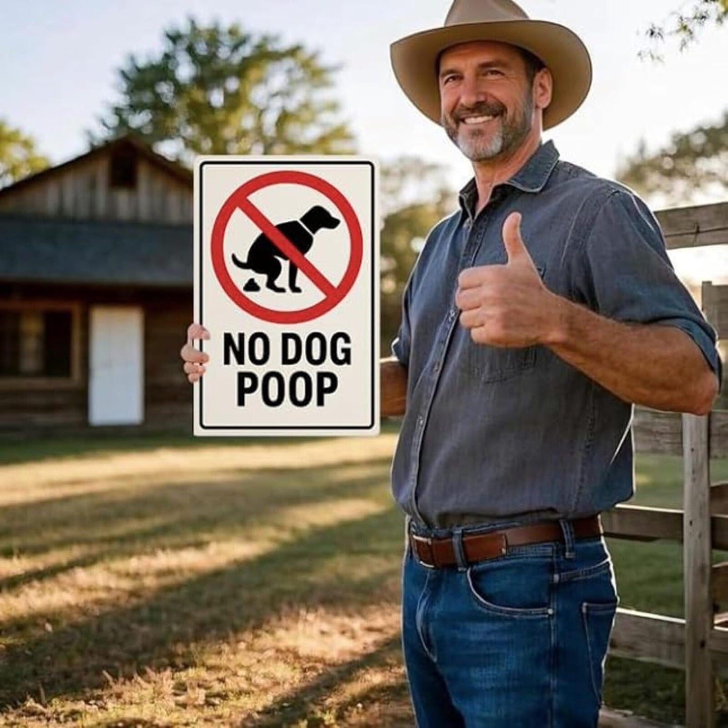 No Dog Poop Signs for Yard - Rust-Free Aluminum Metal Pet Waste Warning Sign Waterproof UV Printed Outdoor Sign to Keep Dogs Off Grass Fit for Lawn Garden Fence Gate