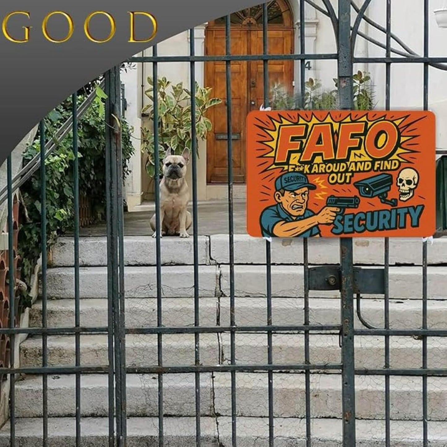 FAFO Security Sign 9x12 Inch – Funny Warning FAFO Sign, Heavy Duty Rustproof Aluminum FAFO Security Signs for Outdoor with FREE Mounting Accessories, Waterproof UV Printed