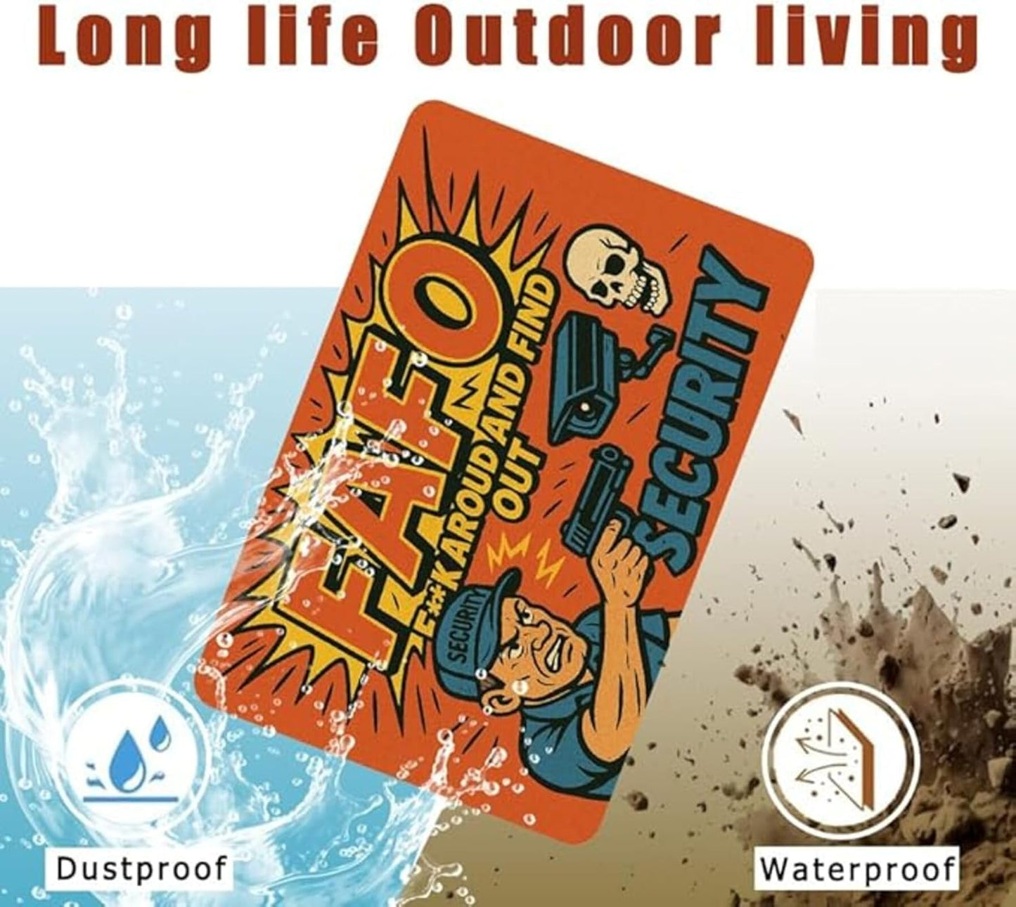 FAFO Security Sign 9x12 Inch – Funny Warning FAFO Sign, Heavy Duty Rustproof Aluminum FAFO Security Signs for Outdoor with FREE Mounting Accessories, Waterproof UV Printed