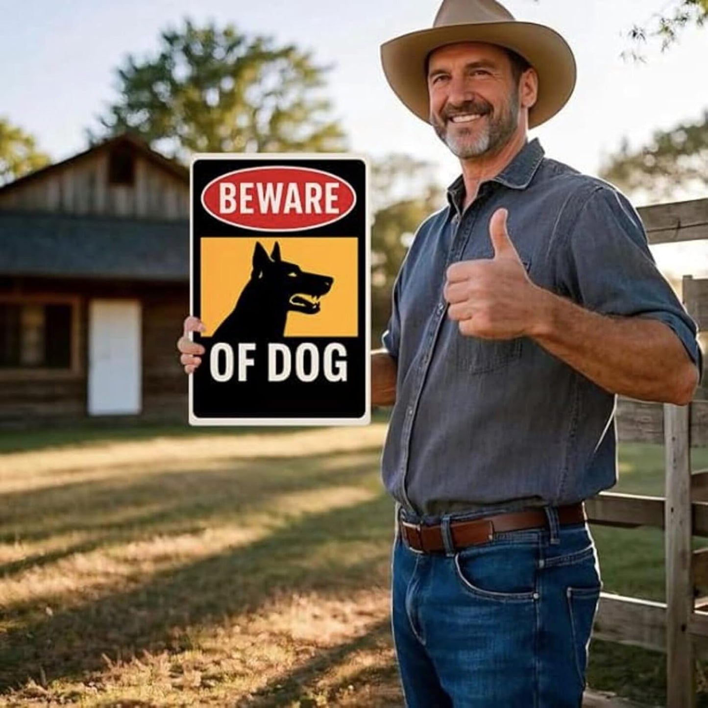 Beware of Dog Sig 9x12 Inch Aluminum UV Printed Warning Sign for Fence Yard Security Outdoor Waterproof Weather Resistant Security Notice with Mounting Accessories. Ideal for Dog Owner