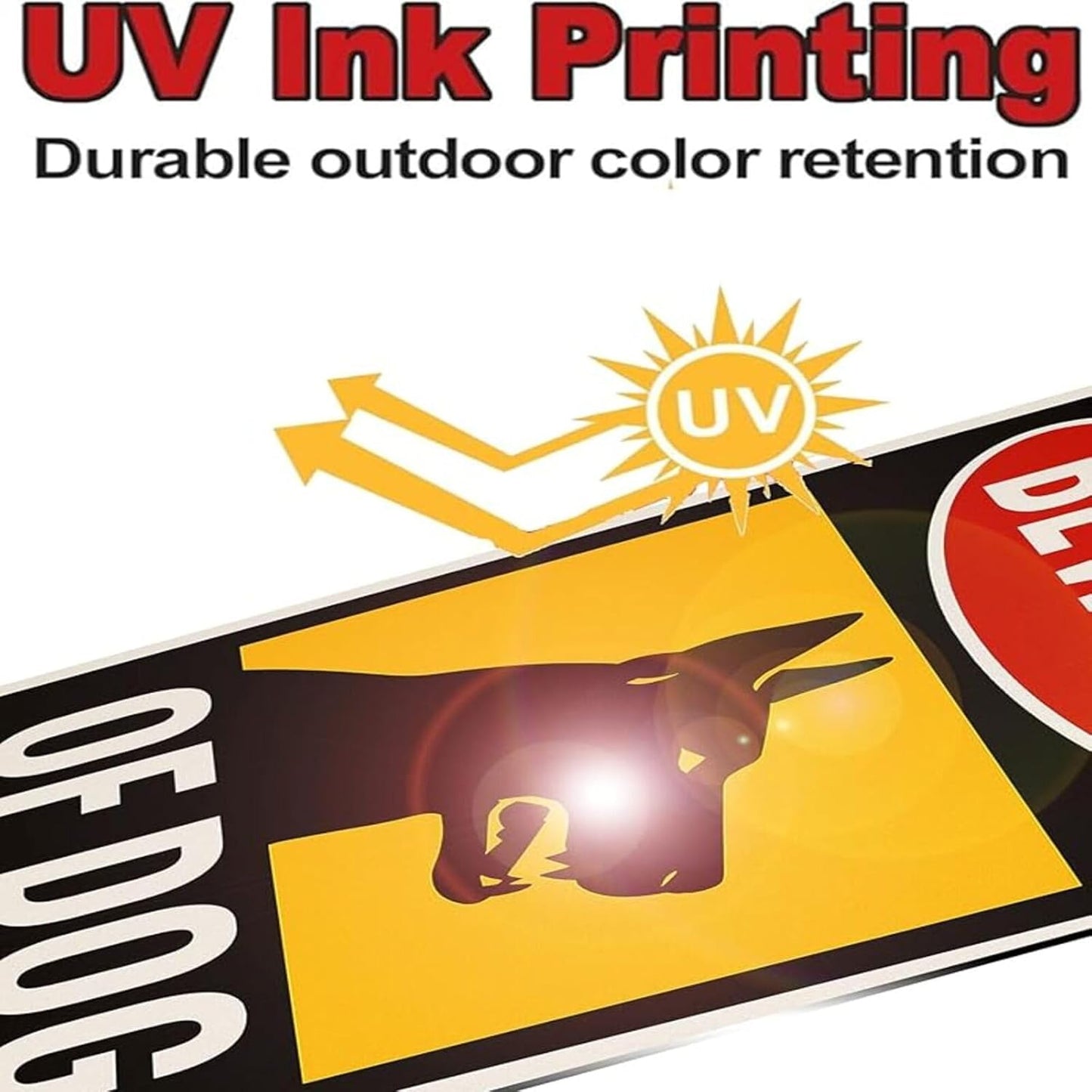 Beware of Dog Sig 9x12 Inch Aluminum UV Printed Warning Sign for Fence Yard Security Outdoor Waterproof Weather Resistant Security Notice with Mounting Accessories. Ideal for Dog Owner