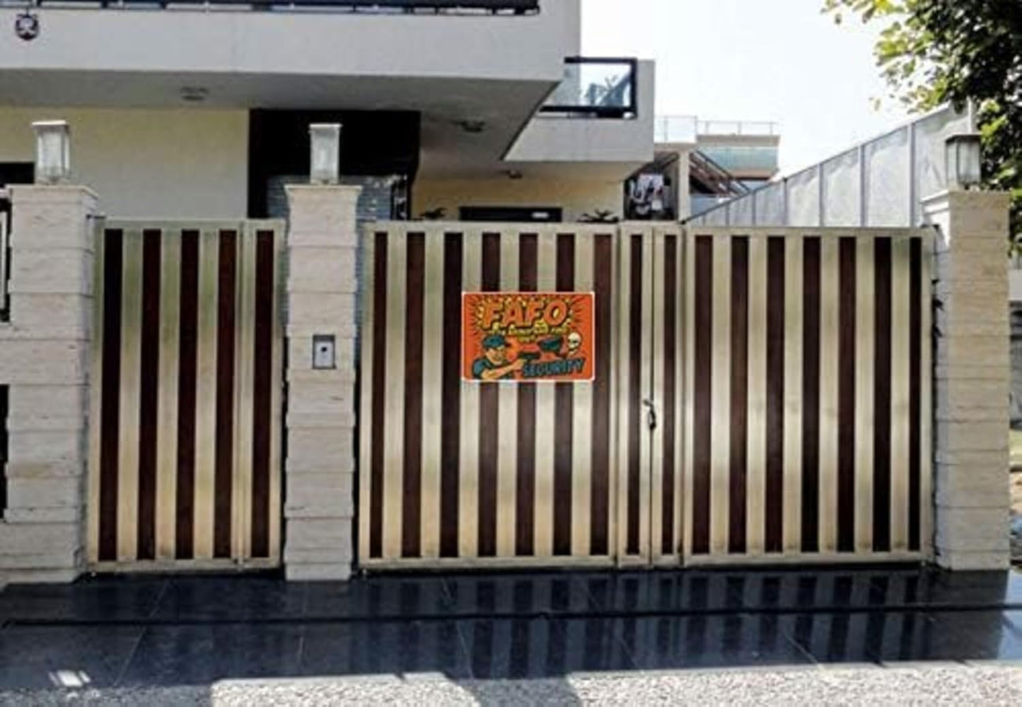 FAFO Security Sign 9x12 Inch – Funny Warning FAFO Sign, Heavy Duty Rustproof Aluminum FAFO Security Signs for Outdoor with FREE Mounting Accessories, Waterproof UV Printed