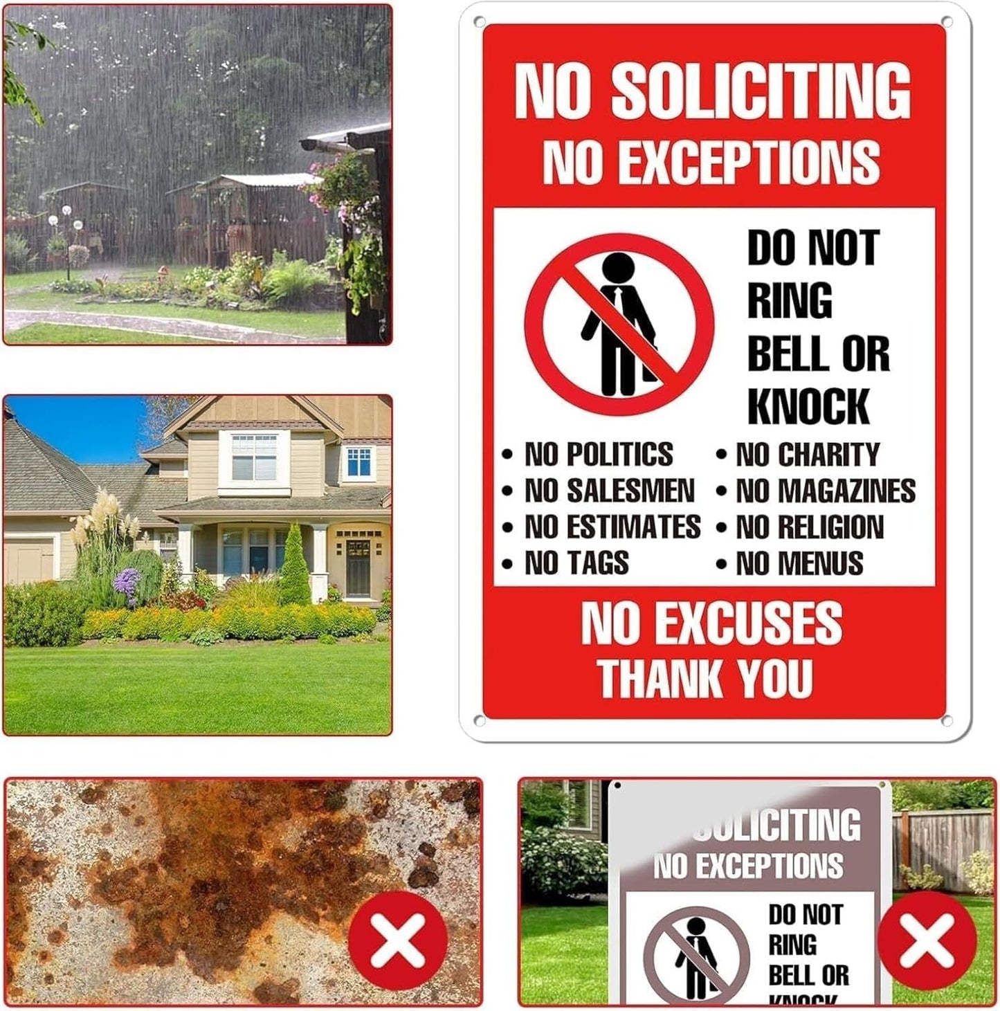 9" x 12" Galvanized Iron Sign | Rainproof & Impact-Resistant, No Deformation or Chipping | UV & Waterproof | Easy to Install, Ideal for Home Yards, Apartments, and Creative Studios